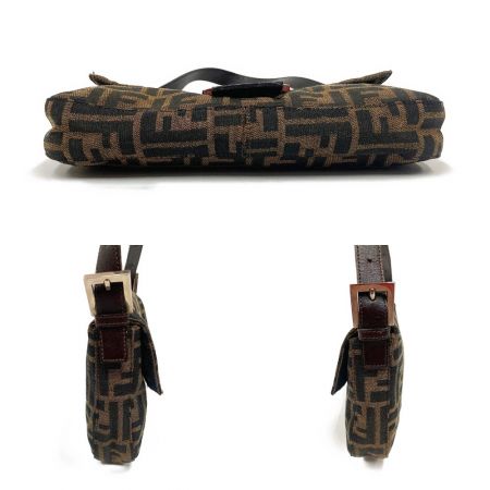  FENDI フェンディ ズッカ マンマバケット ワンショルダー ハンドバッグ 2354/26424/009 ブラウン