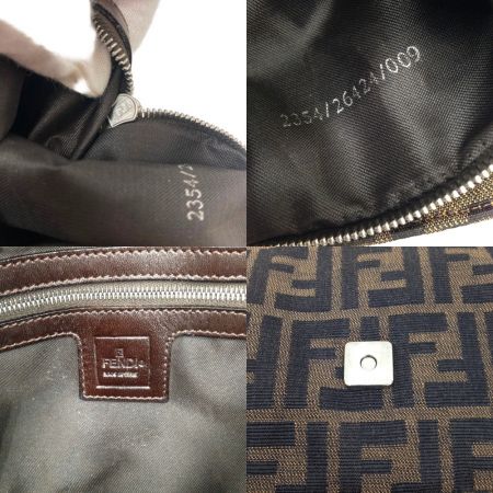  FENDI フェンディ ズッカ マンマバケット ワンショルダー ハンドバッグ 2354/26424/009 ブラウン