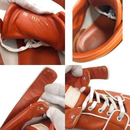  LOUIS VUITTON ルイヴィトン スニーカー ハイカット 表記サイズ 7 オレンジ