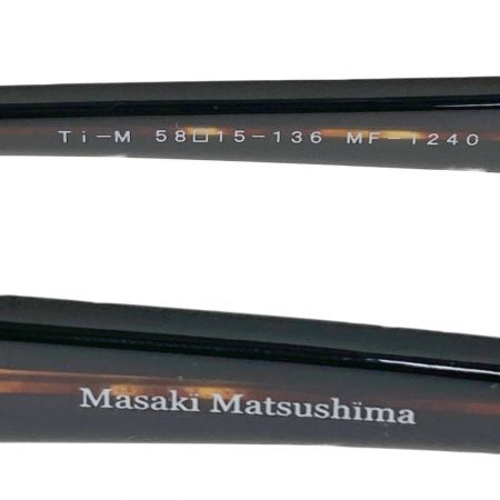  Masaki Matsushima メガネフレーム アイウェア  MF-1240 ブラック