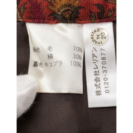  Leilian レリアン レディース セットアップ ペイズリー柄 サイズ9 ブラウン