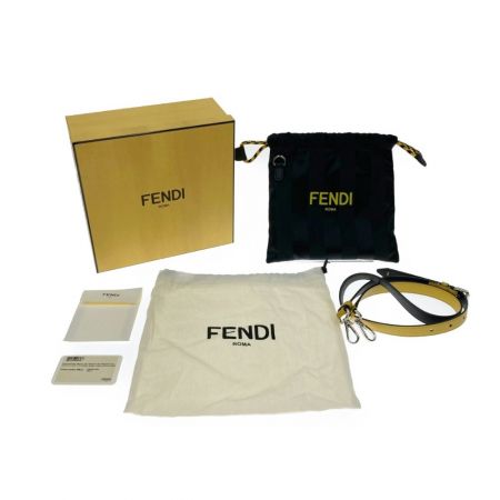  FENDI フェンディ フェンディパック スモールポーチ ナイロンバッグ 7VA510ADMAFOR2A ブラック x イエロー