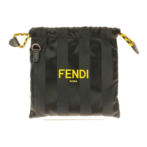 フェンディ FENDI ズッカ柄 ショルダーバッグ 黒 ナイロン ユニ