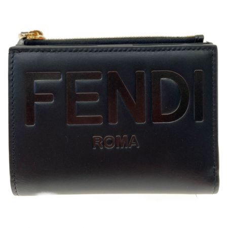  FENDI フェンディ 2つ折り財布  レザー 8M0447 AAYZ FOKUR ブラック