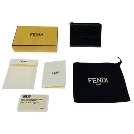  FENDI フェンディ 2つ折り財布  レザー 8M0447 AAYZ FOKUR ブラック