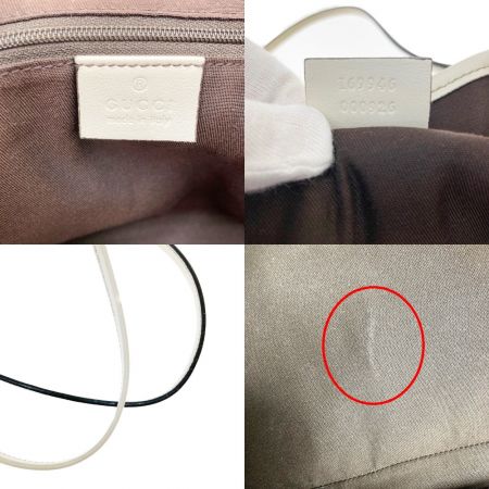  GUCCI グッチ GGキャンバス トートバッグ ハンドバッグ 169946 ホワイト x ベージュ