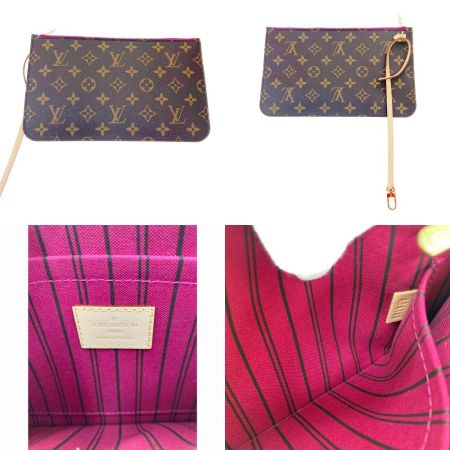  LOUIS VUITTON ルイヴィトン モノグラム ネヴァーフル MM トートバッグ M41178 ブラウン×ピンク x ピンク