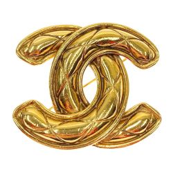 〇〇 CHANEL シャネル マトラッセ GP ココマーク ブローチ ヴィンテージ ゴールド 現状渡し Bランク