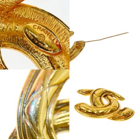  CHANEL シャネル マトラッセ GP ココマーク ブローチ ヴィンテージ ゴールド 現状渡し