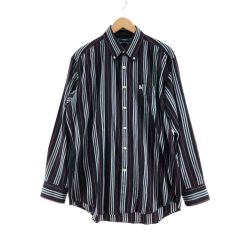 〇〇 BURBERRY LONDON バーバリーロンドン メンズ シャツ サイズL ネイビー Bランク