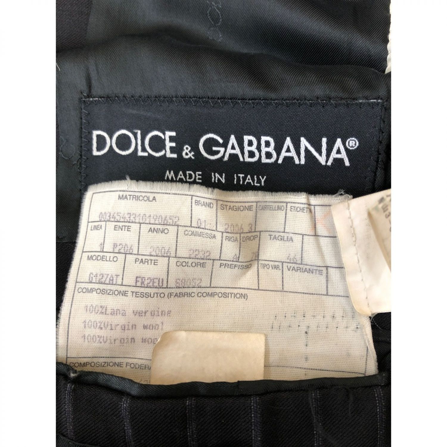 サイズ46 美品DOLCE & GABBANA ストライプスーツドルガバ