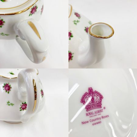  ロイヤルアルバート ニュー カントリー ローズ  ティーポット ホワイト