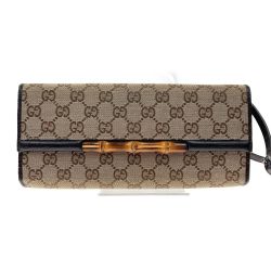 〇〇 GUCCI グッチ バンブー クラッチ ショルダーバッグ GGキャンバス 1175940959 Bランク