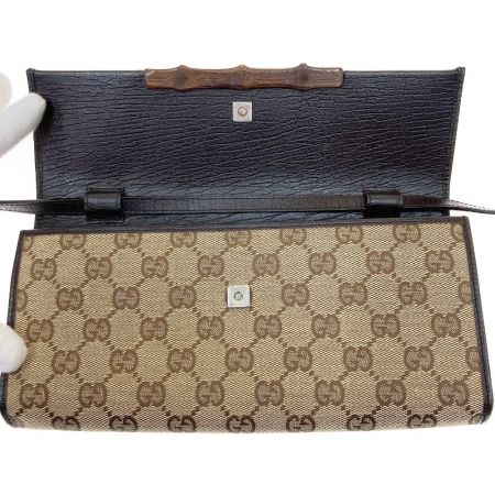  GUCCI グッチ バンブー クラッチ ショルダーバッグ GGキャンバス 1175940959