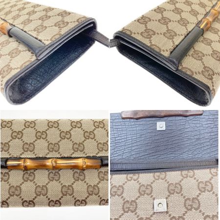  GUCCI グッチ バンブー クラッチ ショルダーバッグ GGキャンバス 1175940959