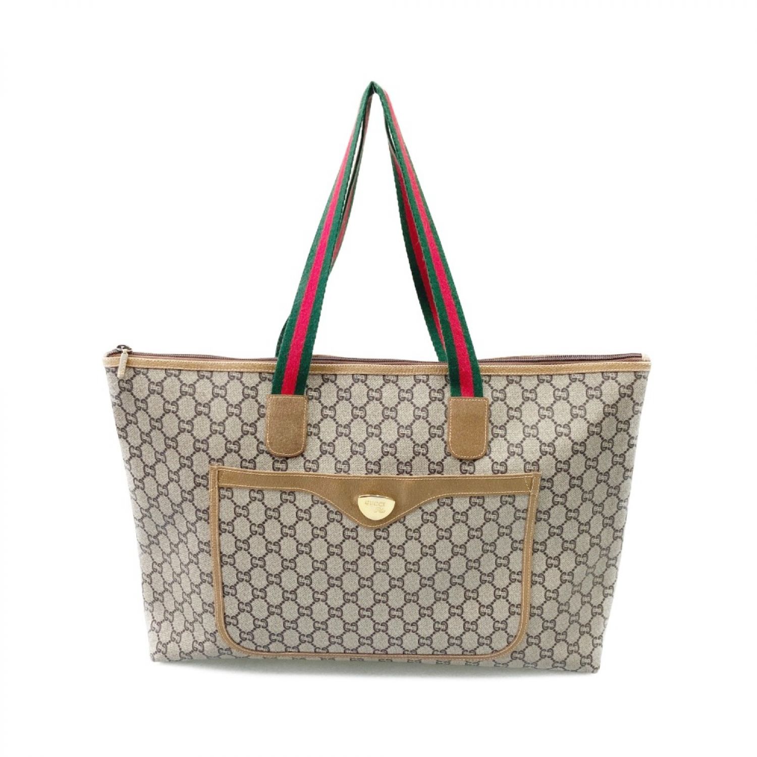 中古】 GUCCI PLUS グッチプラス シェリーライン トートバッグ