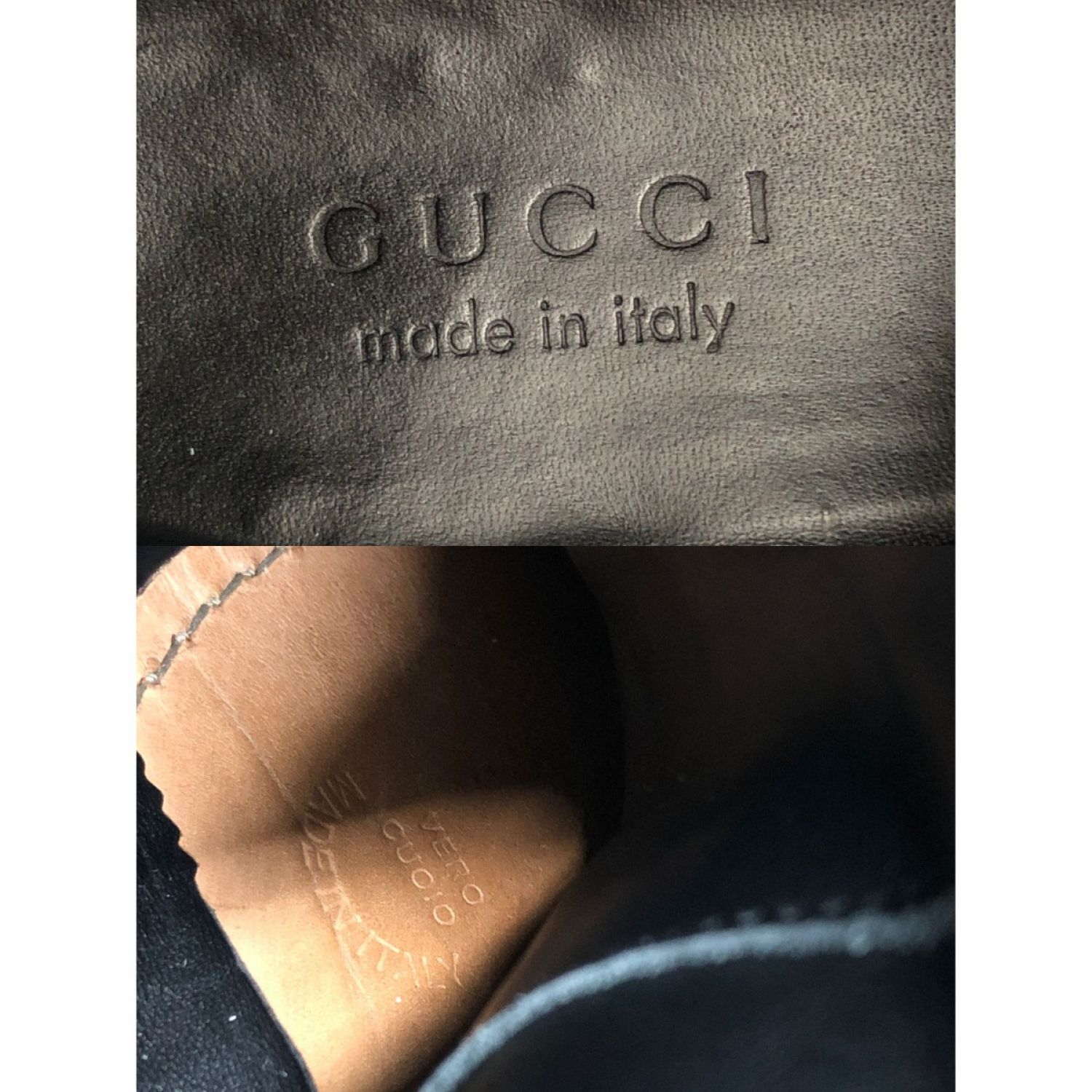 中古】 GUCCI グッチ 靴 ブーツ バイカーブーツ 9 1/2 368430 ブラック