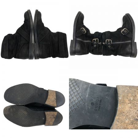  GUCCI グッチ 靴 ブーツ バイカーブーツ 9 1/2 368430 ブラック