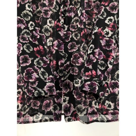  Leilian レリアン レディース シャツ ブラウス 花柄 サイズ9 パープル