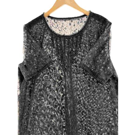  Leilian レリアン レディース カットソー 半袖カットソー レース フリル サイズ13+ ディープグリーン