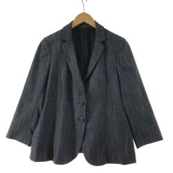 〇〇 Leilian レリアン レディース ジャケット サイズ11 ネイビー Bランク