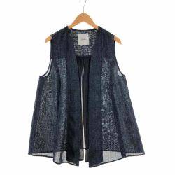 〇〇 Leilian レリアン レディース ベスト サイズ13 ネイビー Bランク