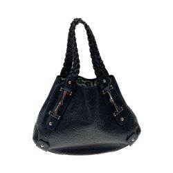 〇〇 GUCCI グッチ GG ホースビット ハンドバッグ 162900 ブラック Aランク