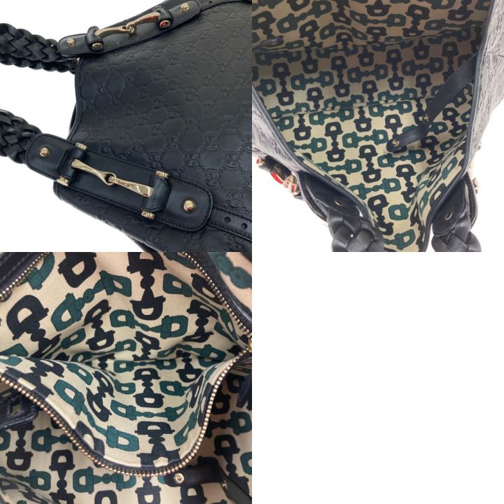 GUCCI グッチ GG ホースビット ハンドバッグ 162900 ブラック