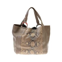 〇〇 GUCCI グッチ グリニッジ GREENWICH  パイソン トートバック 257051 ブラウン Bランク