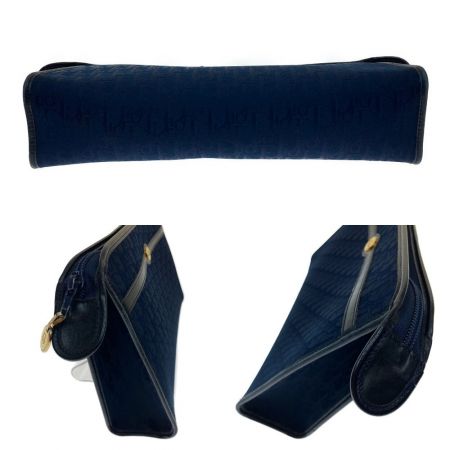  Christian Dior クリスチャンディオール トロッター ヴィンテージ クラッチバッグ セカンドバッグ ネイビー 現状渡し