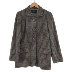 〇〇 Leilian レリアン レディース コート サイズ9 ブラック×ベージュ Bランク