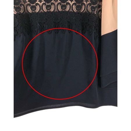  Leilian レリアン レディース カットソー 前レース サイズ13+ ライトピンク×ネイビー