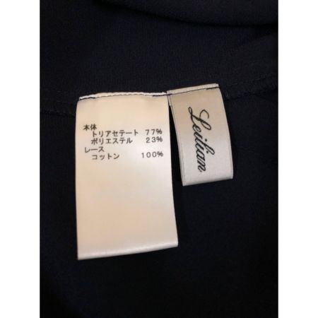  Leilian レリアン レディース カットソー 前レース サイズ13+ ライトピンク×ネイビー