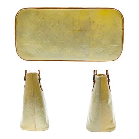  LOUIS VUITTON ルイヴィトン モノグラム ヴェルニ ヒューストン トートバッグ ハンドバッグ M91121 ベージュ 現状渡し