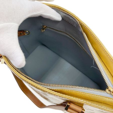  LOUIS VUITTON ルイヴィトン モノグラム ヴェルニ ヒューストン トートバッグ ハンドバッグ M91121 ベージュ 現状渡し