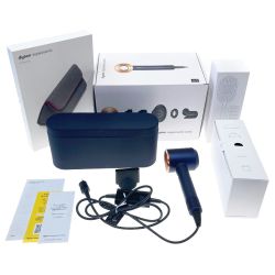 〇〇 Dyson ダイソン Dyson Supersonic Ionic ヘアドライヤー HD08 ネイビー x ゴールド 収納ボックス付き Aランク