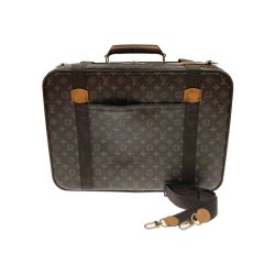 〇〇 LOUIS VUITTON ルイヴィトン モノグラム サテライト トラベルバッグ  M23356 ブラウン 現状渡し Cランク