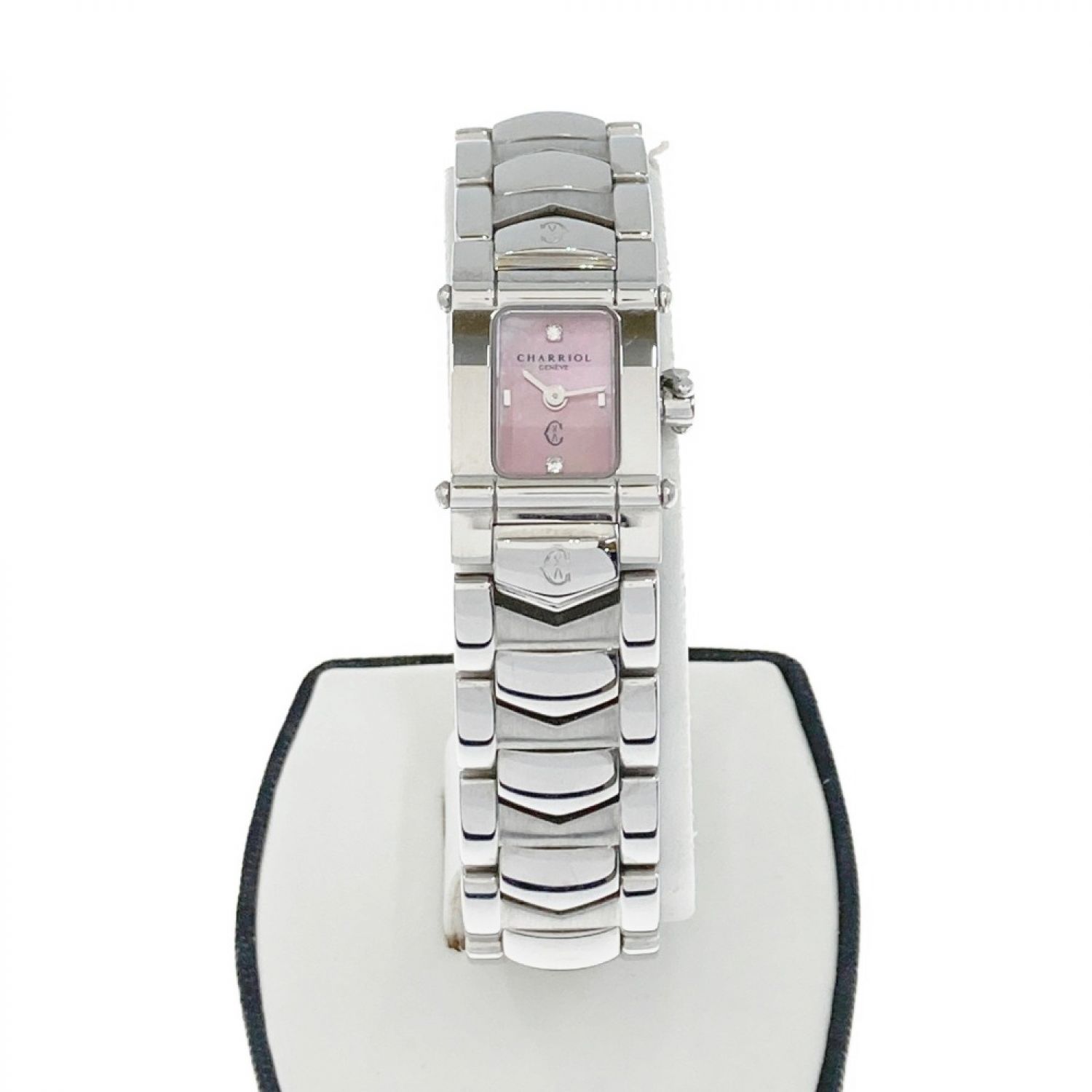 19,355円♡ シャリオール クォーツ式 腕時計 シルバー ピンク