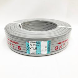 〇〇 YAZAKI VVFケーブル 3芯 3 × 1.6 PbF 100m 未開封品 Nランク