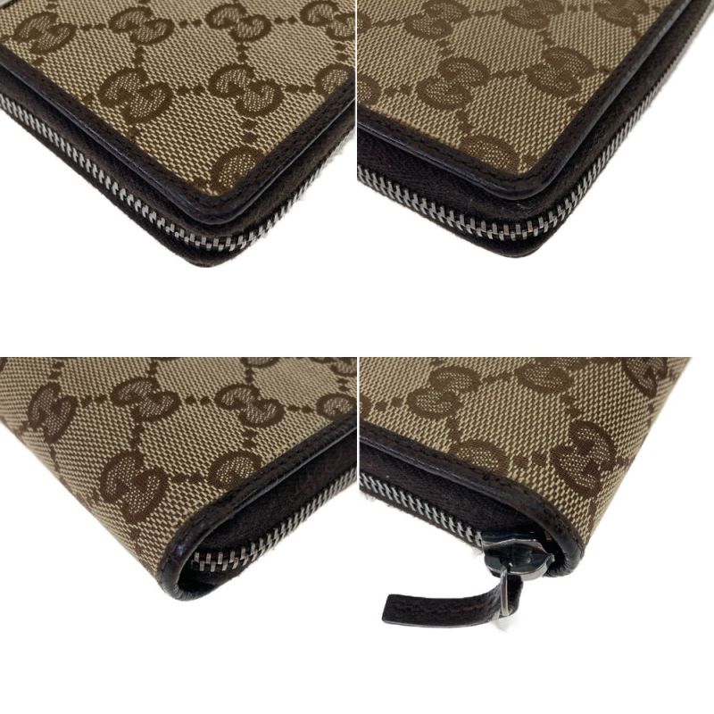 中古】 GUCCI グッチ 財布 長財布 GG キャンバス 112724 ブラウン 