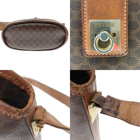  CELINE セリーヌ ショルダーバッグ マカダム柄 ターンロック M92 ブラウン 現状渡し