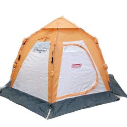 〇〇 Coleman コールマン アイスフィッシングシェルターM ホワイト x オレンジ Bランク