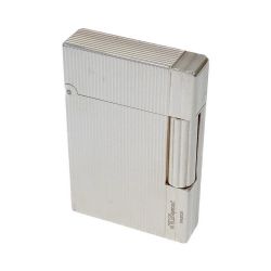 〇〇 S.T.Dupont エステーデュポン Gatsby ギャッツビー ガスライター 着火確認済 018137 シルバー 現状渡し Bランク