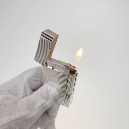  S.T.Dupont エステーデュポン Gatsby ギャッツビー ガスライター 着火確認済 018137 シルバー 現状渡し