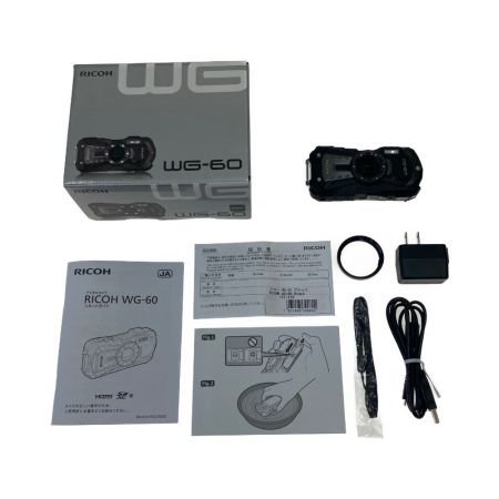  RICOH リコー デジカメ コンデジ タフネスカメラ WG-60 ブラック