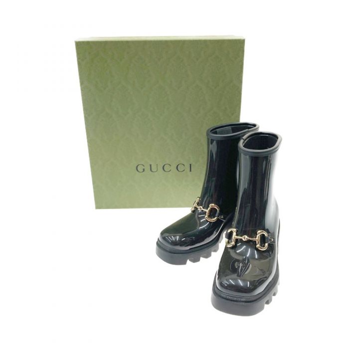 GUCCI グッチ エナメル ホースビットアンクルブーツ SIZE 38 670407