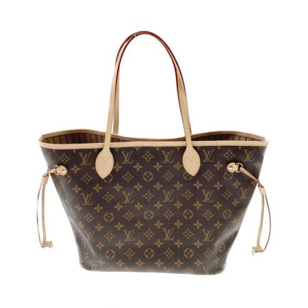  LOUIS VUITTON ルイヴィトン モノグラム ネヴァーフルMM ポーチ付 トートバッグ M40995 ブラウン×ベージュ x ベージュ