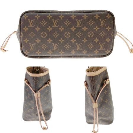  LOUIS VUITTON ルイヴィトン モノグラム ネヴァーフルMM ポーチ付 トートバッグ M40995 ブラウン×ベージュ x ベージュ