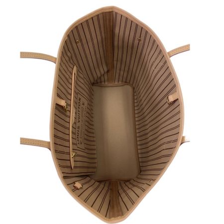  LOUIS VUITTON ルイヴィトン モノグラム ネヴァーフルMM ポーチ付 トートバッグ M40995 ブラウン×ベージュ x ベージュ