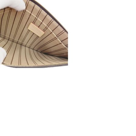  LOUIS VUITTON ルイヴィトン モノグラム ネヴァーフルMM ポーチ付 トートバッグ M40995 ブラウン×ベージュ x ベージュ